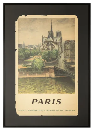 French National Railways Notre Dame Poster, 1950s
