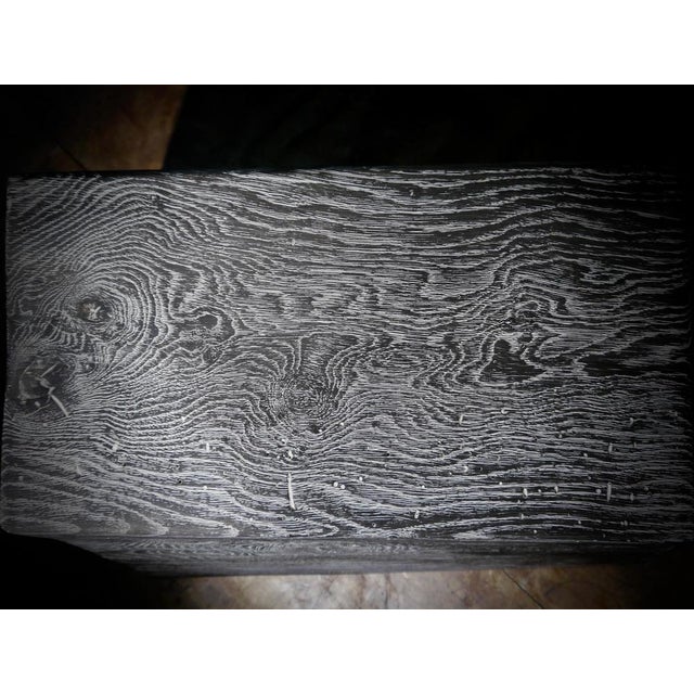 Burnished and Limed Oak Stool by Fritz Baumann For Sale - Image 4 of 6