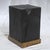 Contemporary Andrianna Shamaris Modern Burnt Oak Stool on Brass Base For Sale - Image 3 of 6