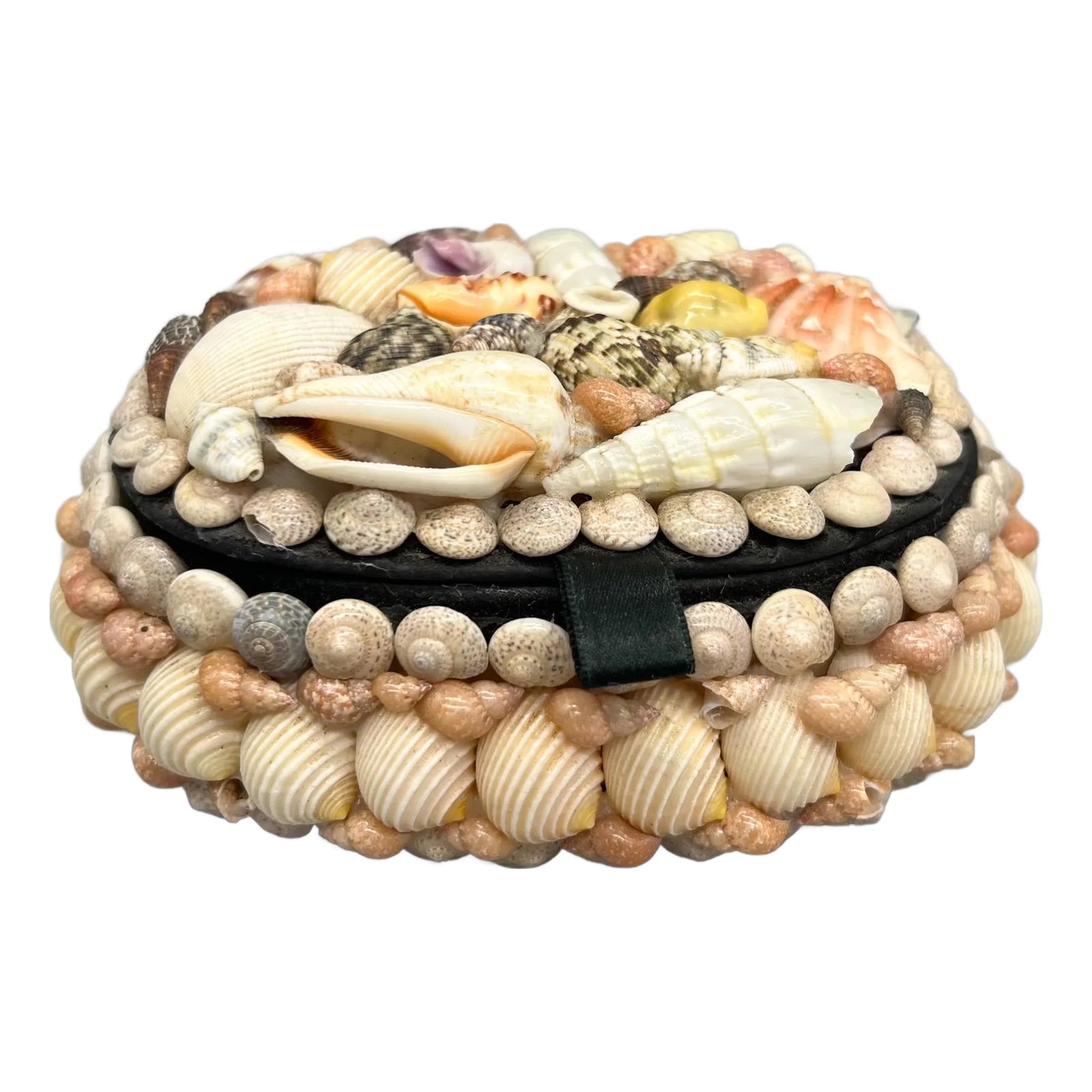 Vintage Nautical Shell-Encrusted Box – Coastal Shellcore Trinket ...