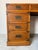 Baker Furniture Milling Road Hollywood Regency Campaign-Style Walnut Desk With Leather Top/ Sold For Sale - Image 4 of 12
