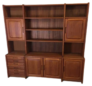 Danish Teak Wall Unit, 1970s