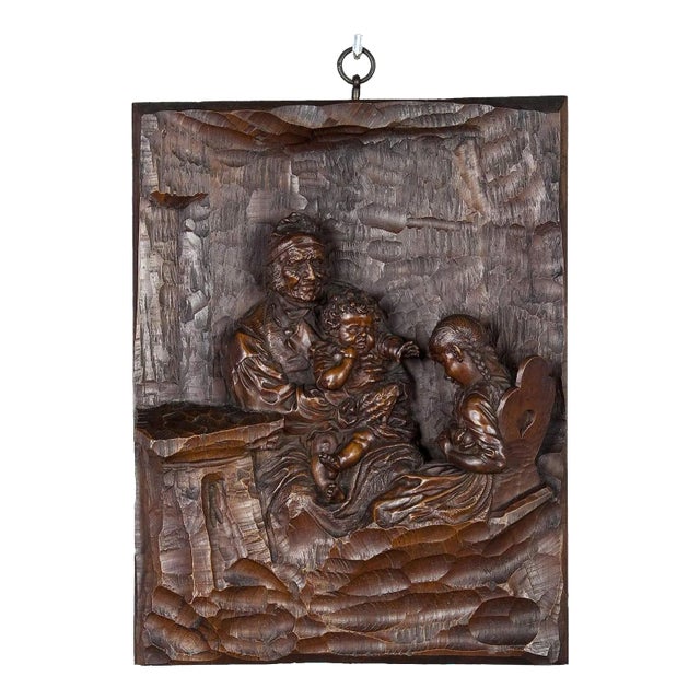 19th Century Relief Woodcarving by Hermann Steiner Meran For Sale