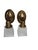 Great pair of antique brass wall sconces in an Arts & Crafts or Mission style, featuring oval backplates and square,...