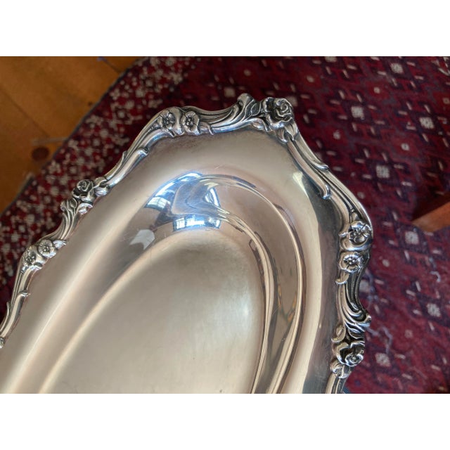 Victorian Vintage Webster & Wilcox Silver Plate Bread Tray For Sale - Image 3 of 6