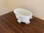 French Country Vintage French Country White Porcelain Rope-Form Cachepot For Sale - Image 3 of 12