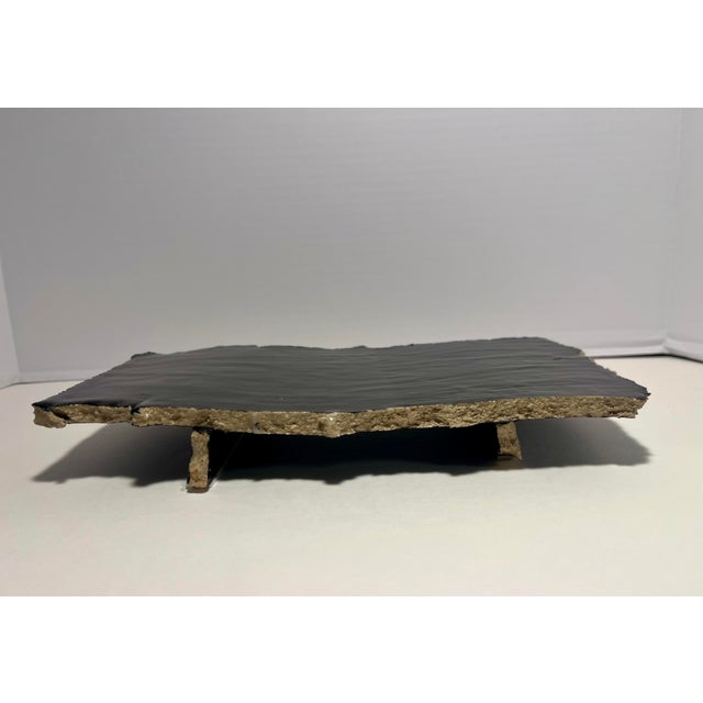 Offered for sale is a beautiful studio art pottery tray by California ceramist Coulter Lucas. This contemporary piece...