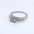 Silver 0.8ct Natural Round & Marquise Diamond Engagement Ring in Platinum - Size 6 For Sale - Image 8 of 8