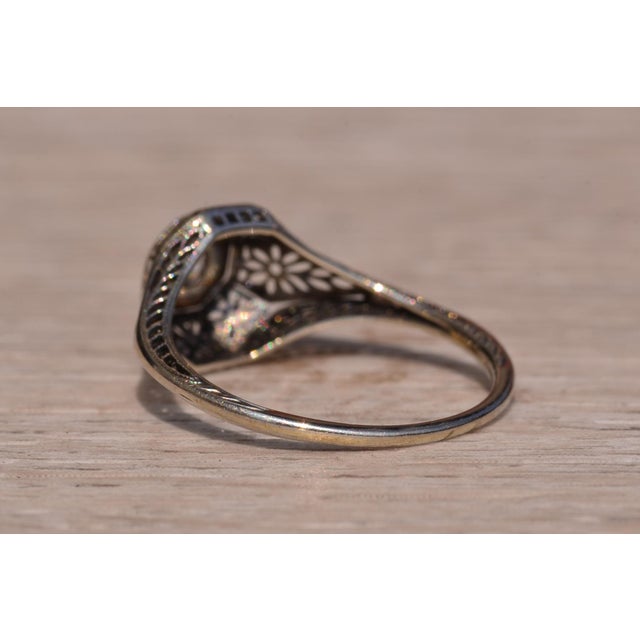 The Davis Drive: Art Deco Engagement Ring in White Gold For Sale In Philadelphia - Image 6 of 11