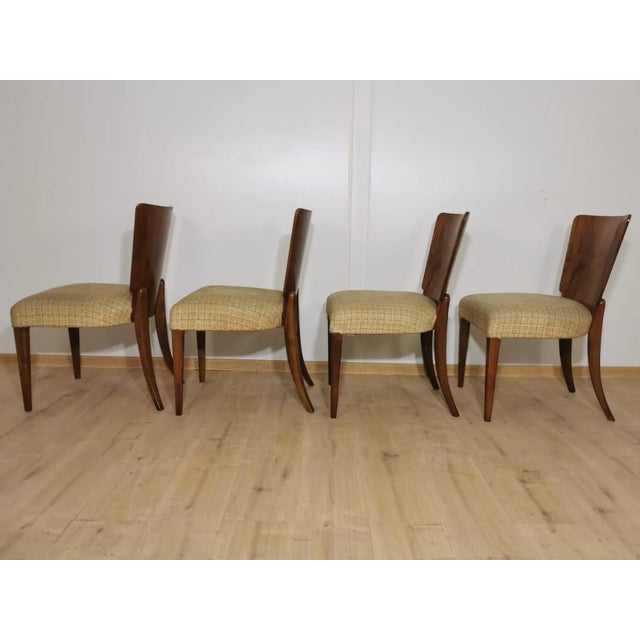 Textile Art Deco Dining Chairs by Jindrich Halabala, Set of 4 For Sale - Image 7 of 18