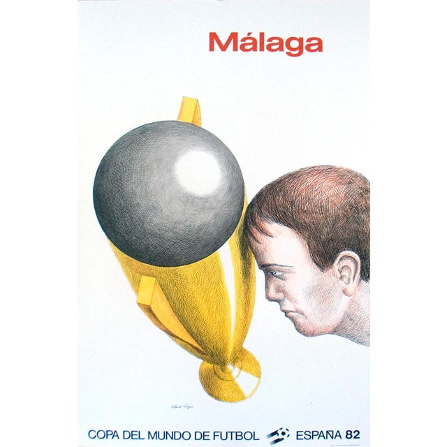 Artist: Roland Topor Title: Mundial Malaga FIFA World Cup Year: 1982 Signed: No Medium: Lithograph Paper Size: 37.5 x 23.5...
