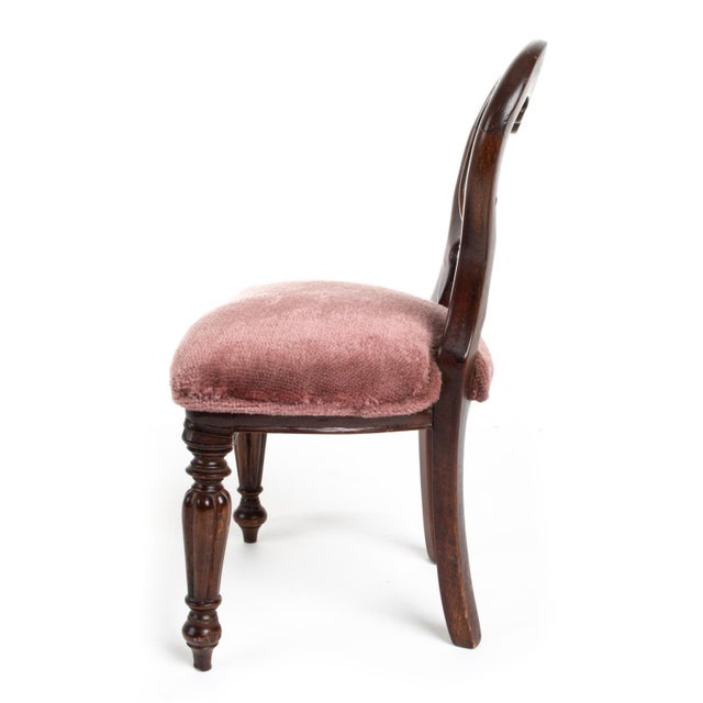 Antique Salesman Sample Victorian Upholstered Ballon-Back Side Chair For Sale In New York - Image 6 of 13