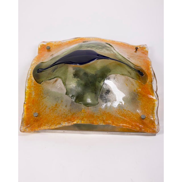 Metal Vintage Murano Glass Wall Lamps by Toni Zocceri for Mazzega, 1960s, Set of 2 For Sale - Image 7 of 17