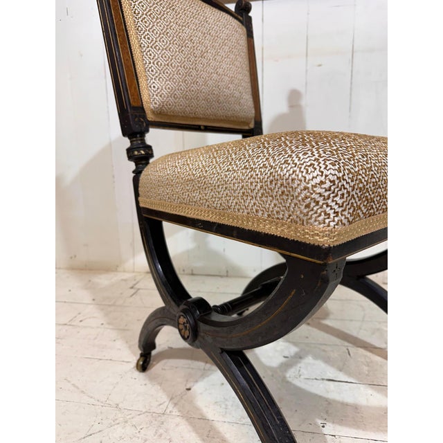 Antique Aesthetic Movement Chairs in the style of James Lamb of Manchester, 1876, Set of 2 For Sale - Image 6 of 14