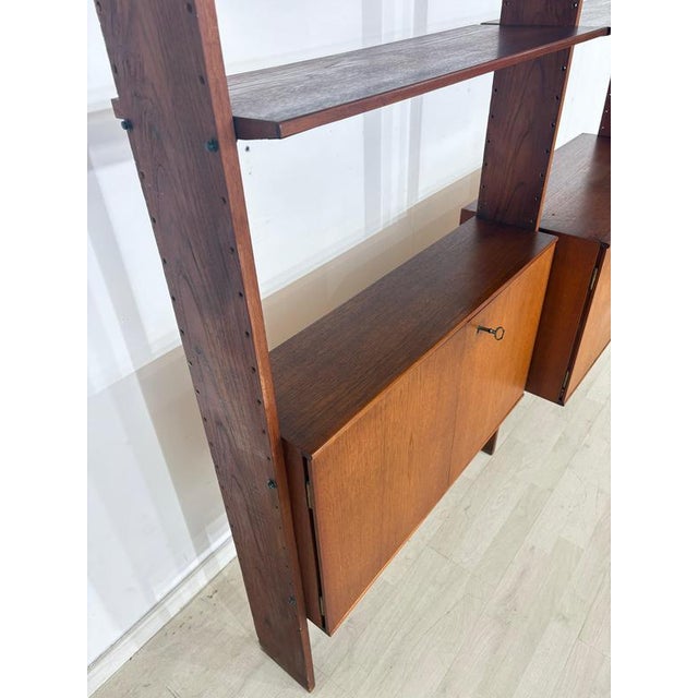 Wood Mid-Century Teak Wall Shelving System, 1960s For Sale - Image 7 of 10