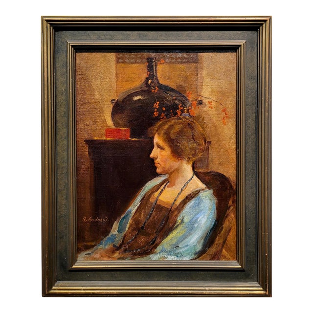 Richard Andrew -Portrait of an Irish Woman-Oil Painting C1910s For Sale