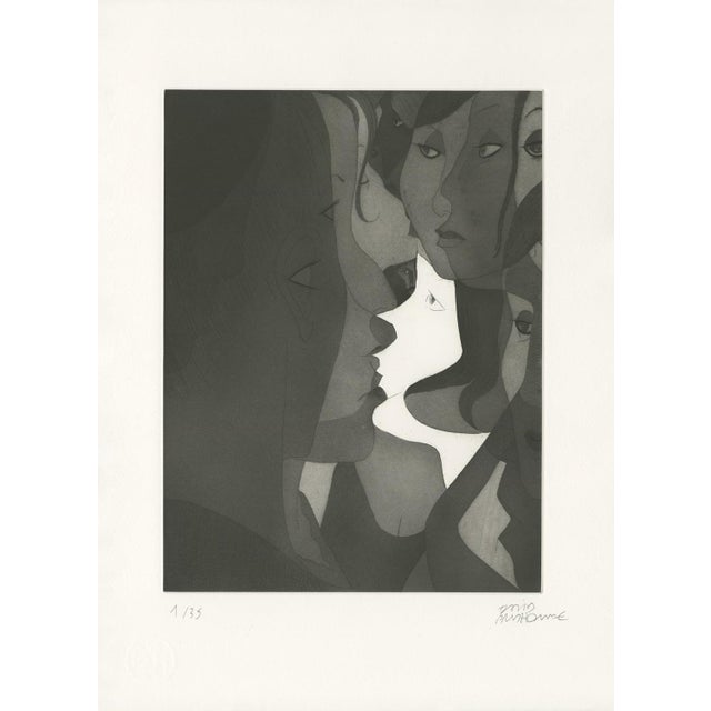 David prudhomme the l train, 2019 etching on bfk rives paper 270g edition of 35 copies, signed and numbered by the artist...