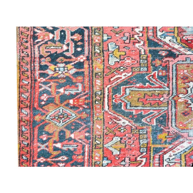 Textile Early 20th Century Heriz Rug For Sale - Image 7 of 13
