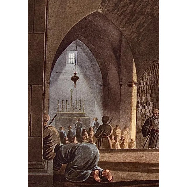 Early 19th Century Tomb of the Virgin Mary: An Early 19th C. Aquatint after a Luigi Mayer Drawing, 1802 For Sale - Image 5 of 5