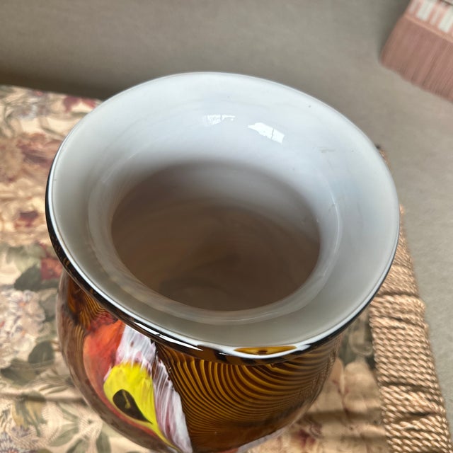 Beautiful Italian Murano Hand Blown Glass Vase 12” Tall For Sale In Palm Springs - Image 6 of 10