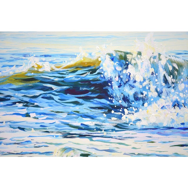 Early 21st Century Affectionate Waves.Modern Original Hand Painting. For Sale - Image 4 of 9