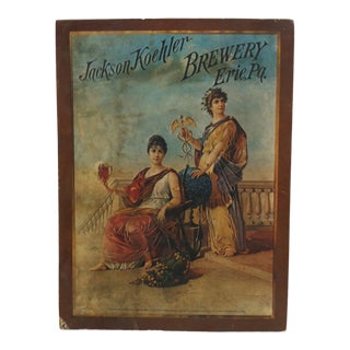 Vintage "Jackson Koehler Brewery - Erie, Pa" Advertising Sign For Sale