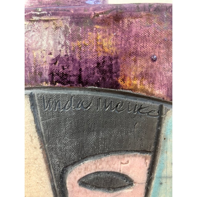 Original Linda Mielke Modernist Raku Vase, Circa 1960s, Signed For Sale - Image 9 of 11