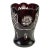 Bohemian-Cased , Ruby Cut to Clear- Crystal Vase With Starbursts and Geometric Cut Patterns Along the Flared Rim For Sale