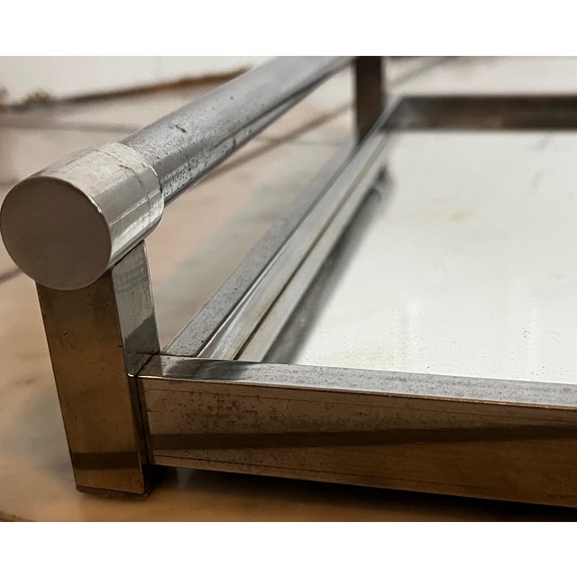 Art Deco Modern Chromed Tray by Jacques Adnet, 1930s For Sale - Image 3 of 14
