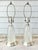 1980s Vintage Pair of Leviton 3-Way Cut Glass Crystal Gold Tone Table Lamps 22” Tested and in working condition. Light...