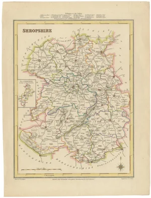 Map of Shropshire, 1844