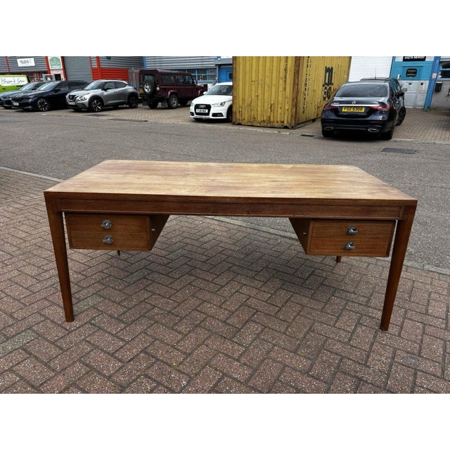 Large Mid-Century Diplomat Desk by Finn Hugo for France & Son, 1960s For Sale - Image 7 of 10