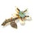 Baroque Bochic "Orient" Vintage Pearl, Multi Sapphire & Topaz Brooch 18K Gold & Silver For Sale - Image 3 of 18
