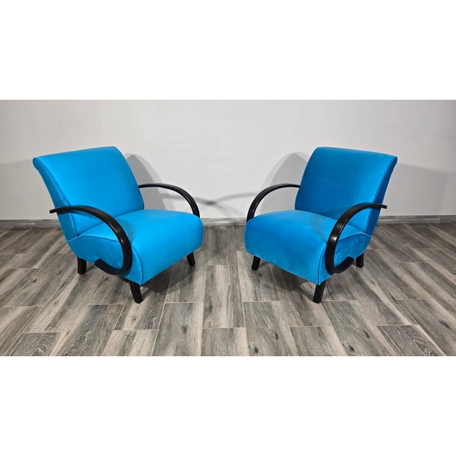 Set of Lounge Chairs by Jindrich Halabala, 1940s For Sale - Image 9 of 11