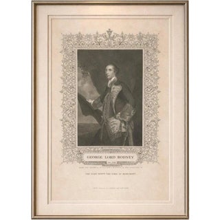 Antique Portrait of Lord Rodney, 1850 For Sale