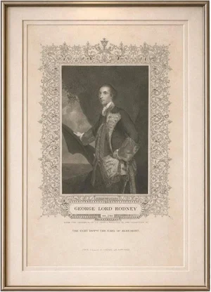 Antique Portrait of Lord Rodney, 1850