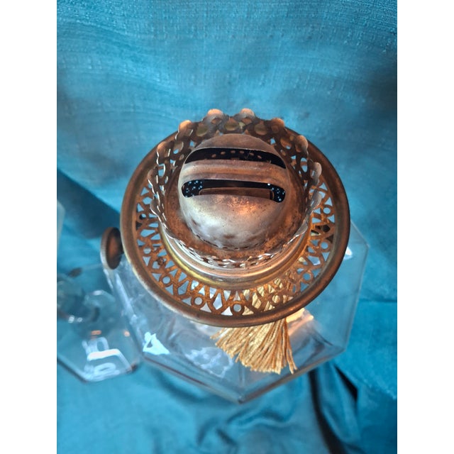 Antique Complete Fostoria No. 17 Glass Kerosene Banquet Lamps Duplex Burner - a Pair For Sale - Image 16 of 18