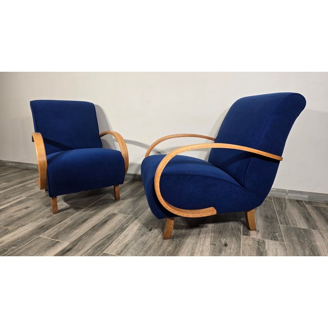 1940s Lounge Chairs from Jindrich Halabala, 1940s, Set of 2 For Sale - Image 5 of 15