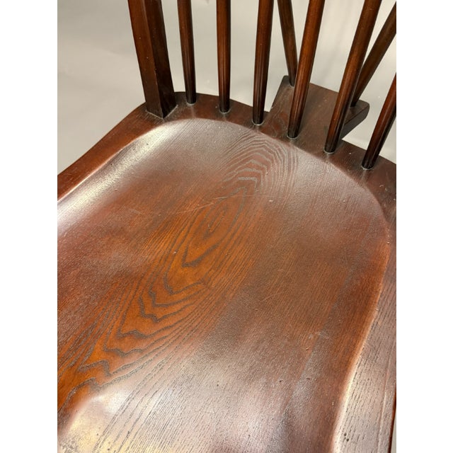 Custom English Windsor Dining Chairs, Oak & Ash, Set of 8 (6 Side + 2 Arm), Handmade C. 1995 For Sale - Image 10 of 10