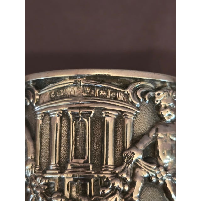 Late 19th Century Sterling Silver Napkin Ring With Cherubs For Sale - Image 4 of 8