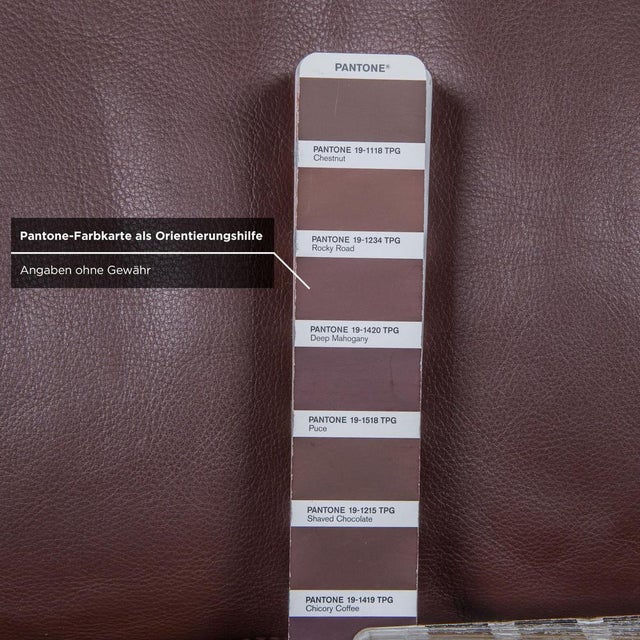 Animal Skin Conseta Leather Armchair in Brown Coffee Mahogany with Headrest by COR For Sale - Image 7 of 13