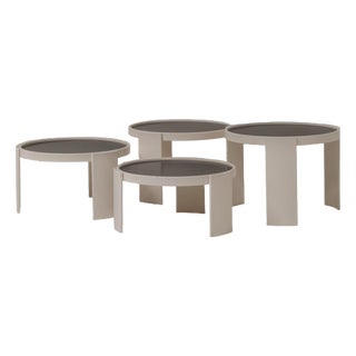 Model 78s0 Stacking Tables attributed to Gianfranco Frattini for Cassina, 1966, Set of 4 For Sale