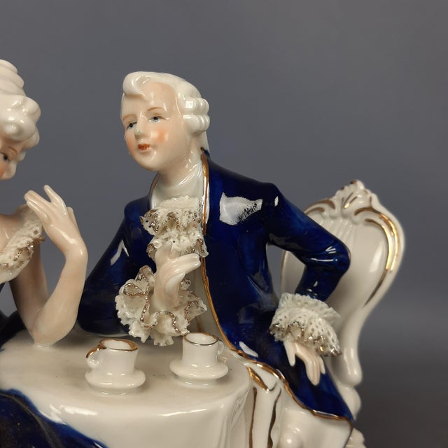Ceramic Porcelain Marquise and Marquis from Capodimonte, 1960s For Sale - Image 7 of 13