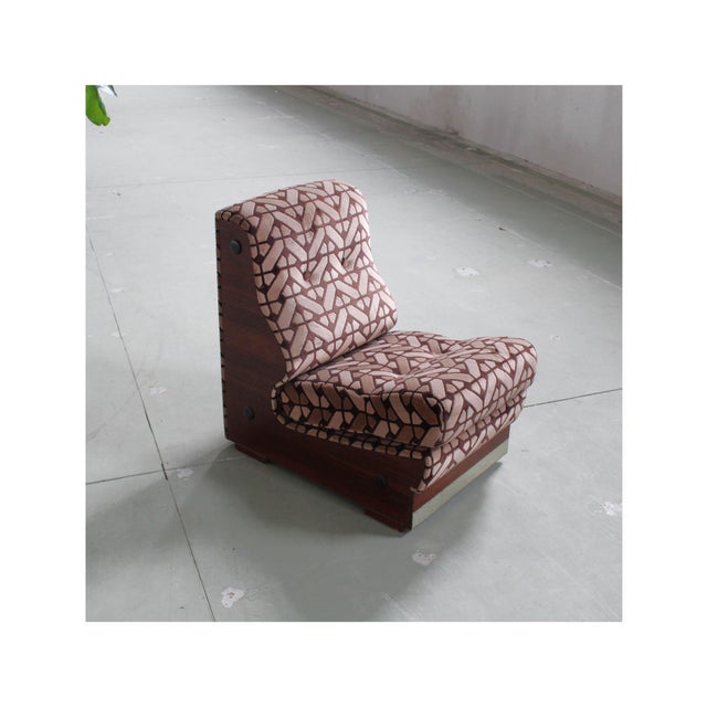 1970s Vintage Geometric Lounge Chair, 1970 For Sale - Image 5 of 10