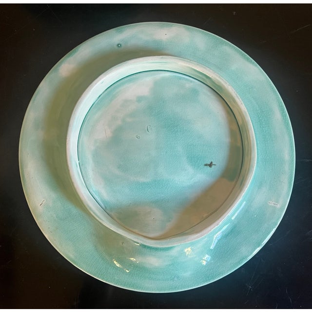 Majolica Asparagus & Cabbage Plate by Criel Et Montereau, C. 1880's For Sale - Image 9 of 9