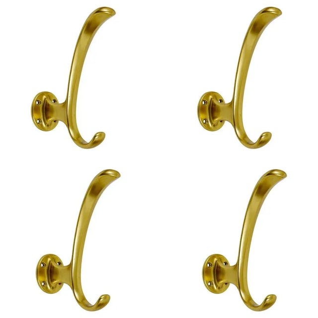 Metal Mid-Century Austrian Wall Hooks, Vienna, 1950s, Set of 4 For Sale - Image 7 of 7