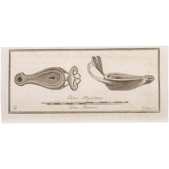 Oil lamp is an etching realized by various artists (18th century). The etching belongs to the print suite “antiquities of...