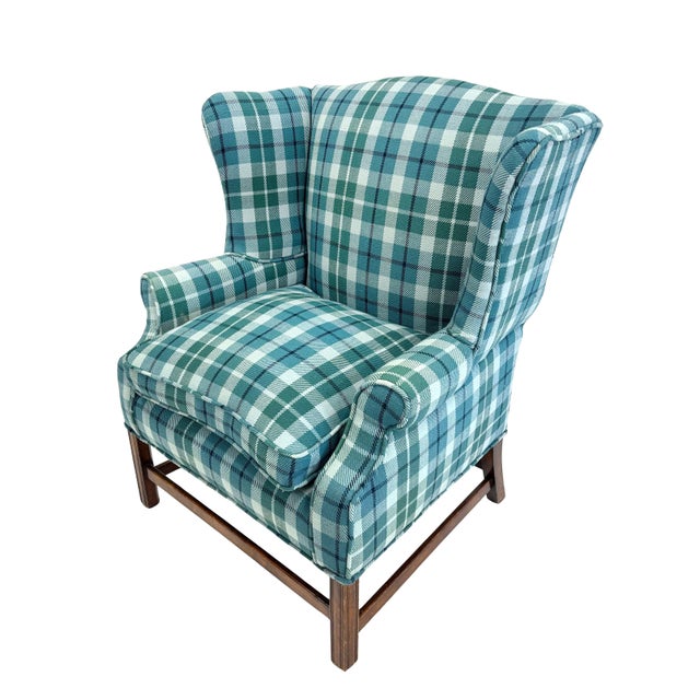 Chippendale Early 20th Century Chippendale Style Upholstered Wing Chair, For Sale - Image 3 of 7