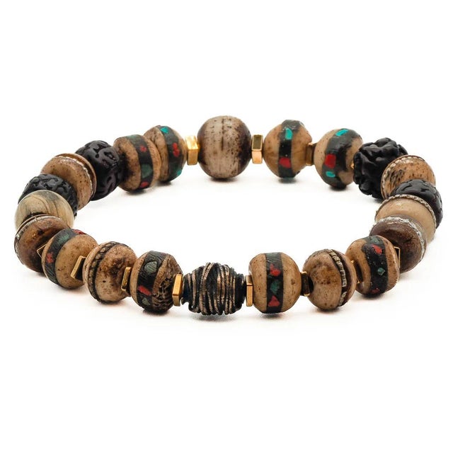 Nepal Mini Mala Meditation Beaded Bracelet For Sale In Miami - Image 6 of 10