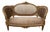 1900 French Louis XVI Gilt Beech Velvet Settee - 1 Pc For Sale